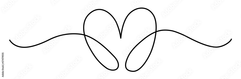 Heart. Abstract illustration. Vector. Continuous linear illustration. Suitable for a logo in the field of beauty. Heart. Abstract illustration. Vector. Continuous linear illustration. Suitable for a logo in the field of beauty.