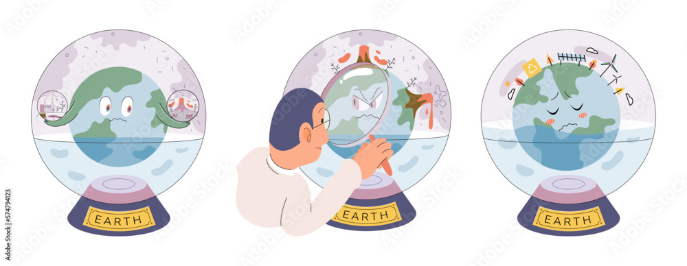 Climate change concept. Global warming design. Nature environment danger, energy business industr, climate change saving planet, air pollution. Temperature rising animal extinction. Environment Day
