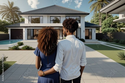 couple in front of the new modern house CFC2023SPR 