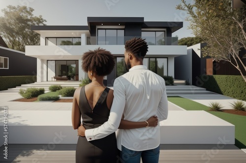 couple in front of the new modern house CFC2023SPR 