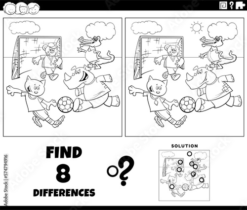 differences game with cartoon vehicles coloring page