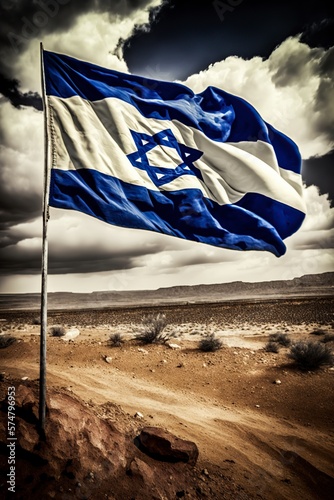 image, israeli flag, ai generative