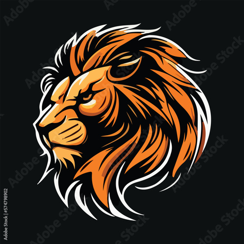 Lion face mascot vector illustration