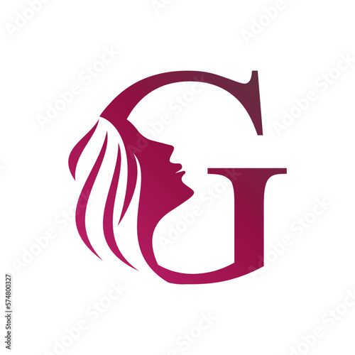 Letter G beauty salon logo design