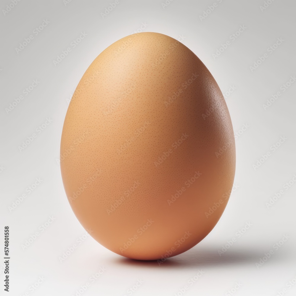 Real egg. Standing egg with white background. Generative AI Real egg. Standing egg with white background. Generative AI