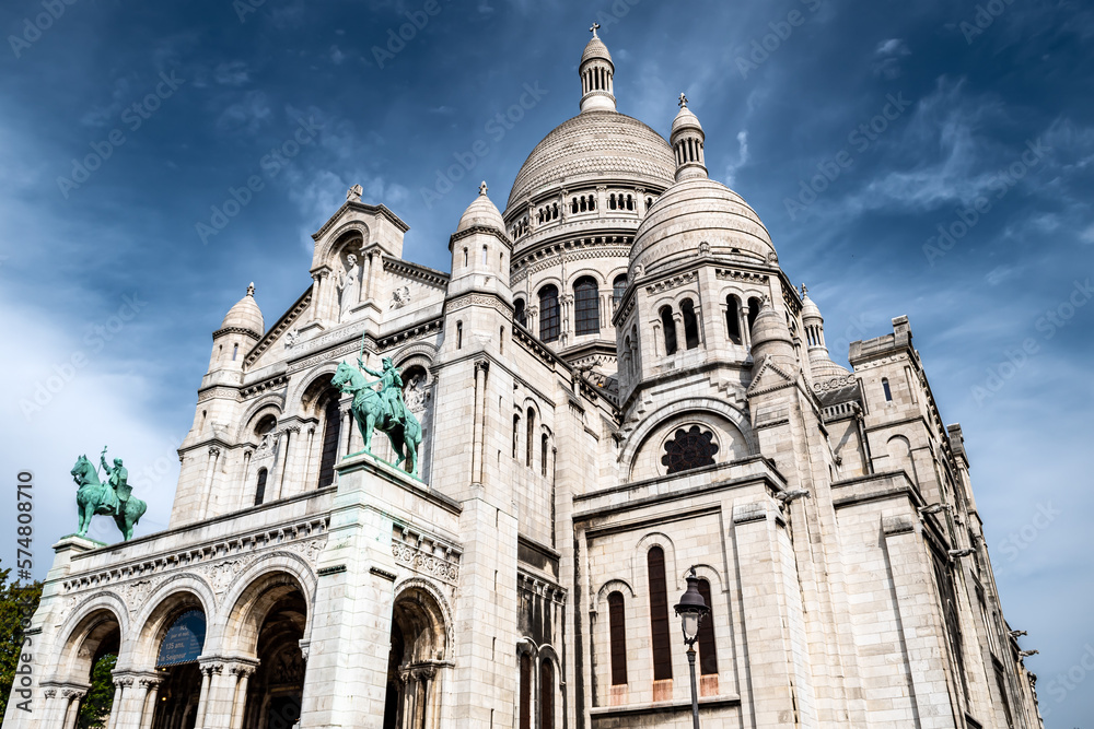 Basilica Sacre Coeur At The Montmartre Hill In Paris, France