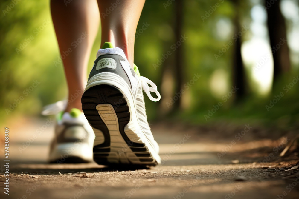 Feet jogging on a beautiful day (AI Generated) Feet jogging on a beautiful day (AI Generated)