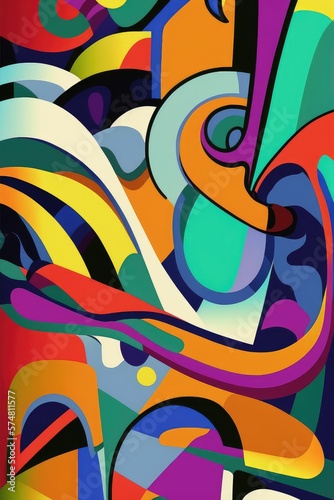 [Modern colorful background], [A vibrant, abstract background featuring bold shapes and bright hues. The colors are intense and saturated, with a range of shades that blend and contrast against.