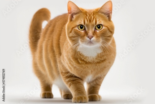 orange cat on a white background