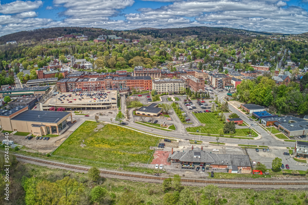 Aerial view of the Town of Oneota in Upstate New York