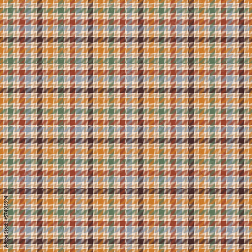 Autumn Plaid Seamless Pattern - Colorful repeating pattern design