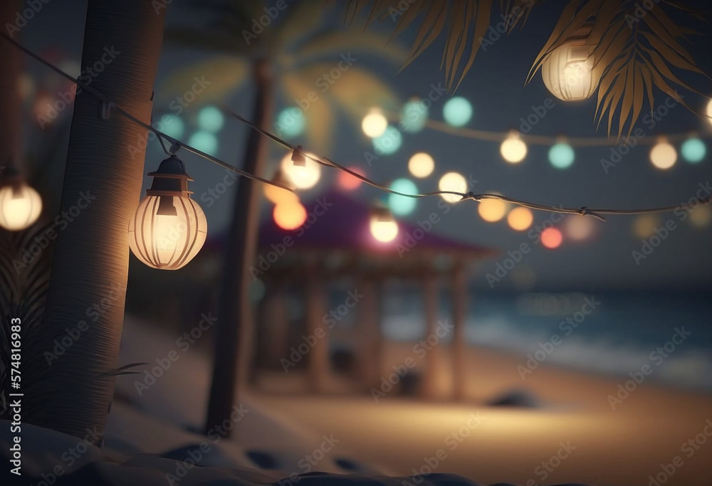 A Serene Vacation View: AI-Generated 3D Render of a Beach Illuminated by Refracted Rays of Light, Love, and Hope A Serene Vacation View: AI-Generated 3D Render of a Beach Illuminated by Refracted Rays of Light, Love, and Hope