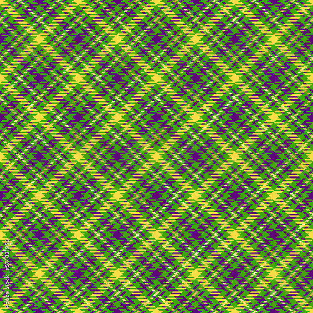 Mardi Gras Plaid Seamless Pattern - Colorful repeating pattern design Mardi Gras Plaid Seamless Pattern - Colorful repeating pattern design