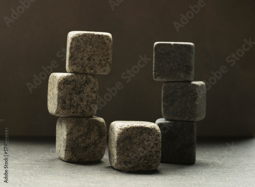 gray stones on a gray background