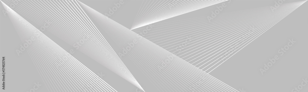 Obraz premium Premium background design with diagonal stripes pattern in white color. White and gray vector horizontal template for business banners, formal invitation backgrounds, luxury vouchers