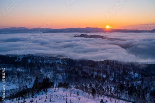 美幌峠から雲海と朝日 © top10top