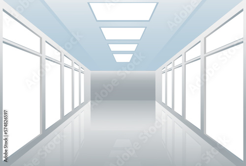 interior empty room design isolated - 3d illustration