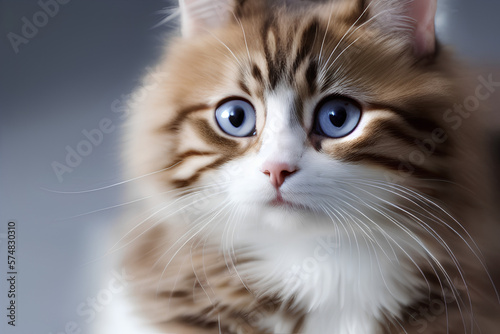 Close up of a cat Generative AI