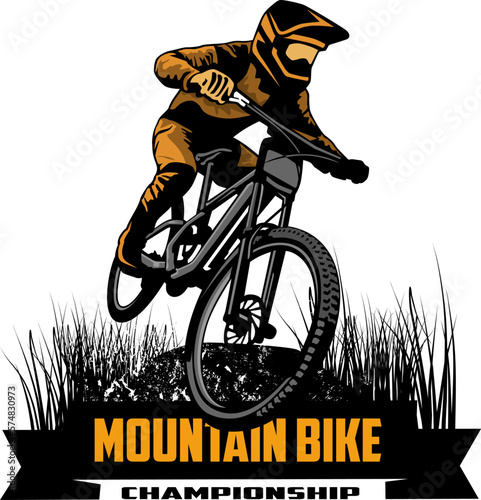mountain bike design logo  symbol illustration vector