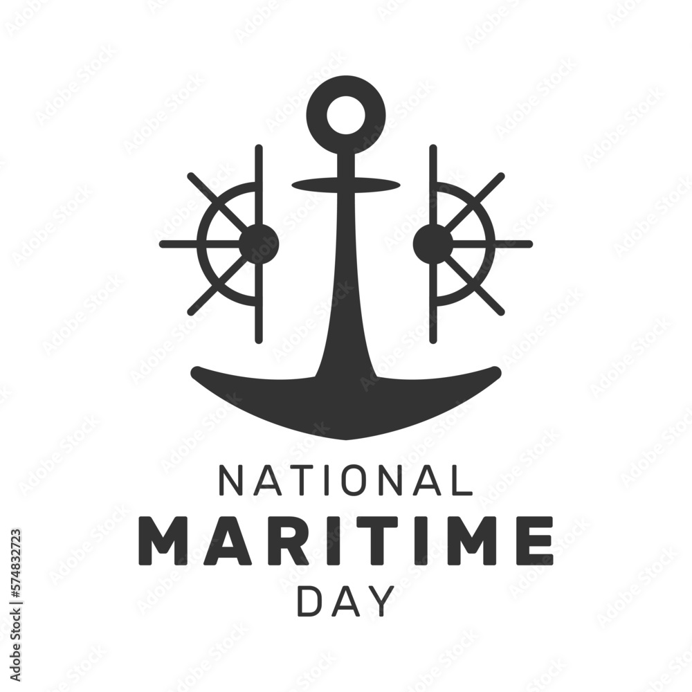 Vector illustration of National Maritime Day in silhouette design Vector illustration of National Maritime Day in silhouette design