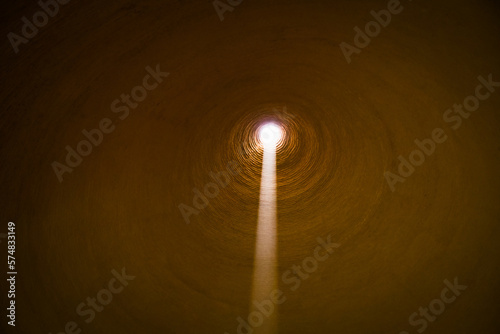 MEYBOD, IRAN - MAY 6, 2015: Detail of the ceiling of the ancient Yakhchal ice house in Yazd province photo