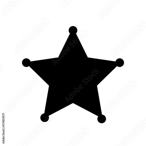 Sherif star icon for apps and web sites trendy style on white background..eps photo