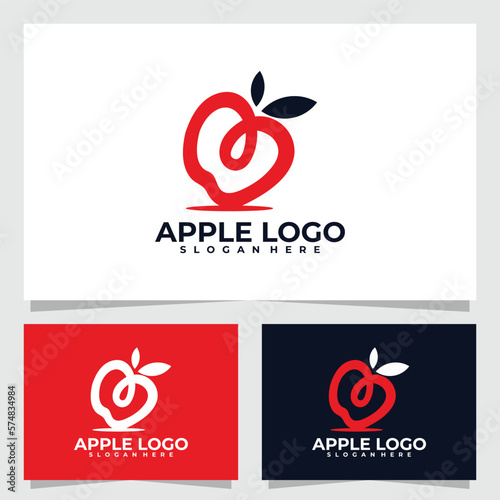 apple logo vector design template