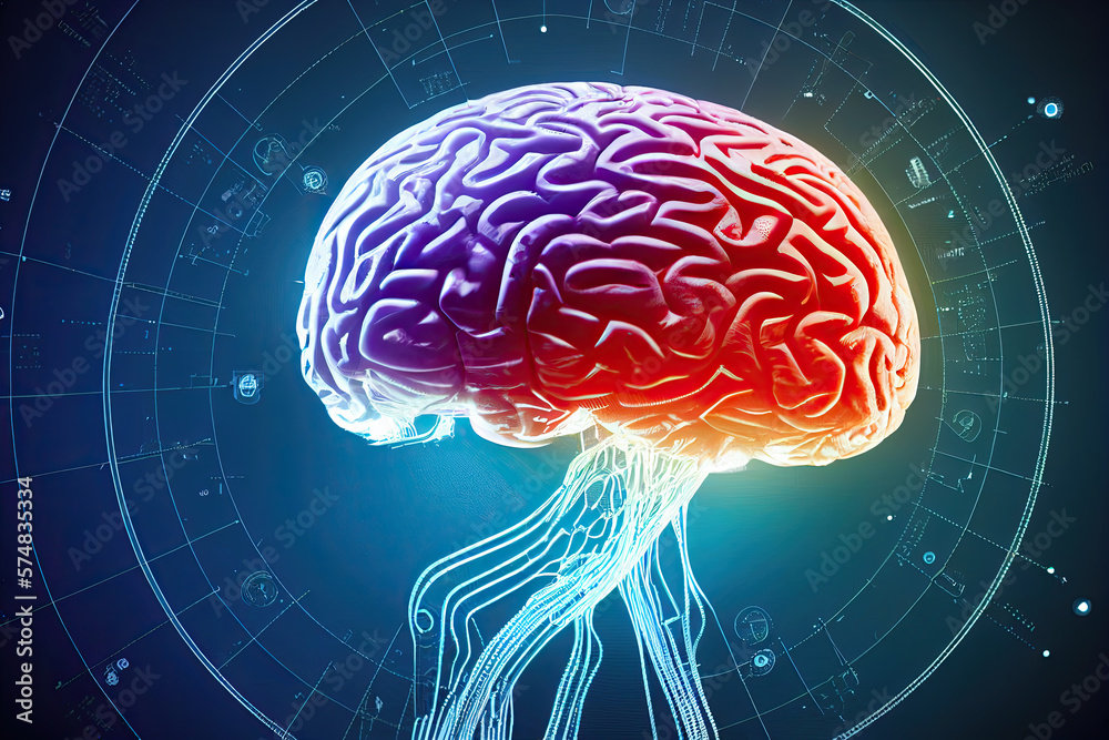 Illustration about artificial intelligence. Illustration about artificial intelligence.