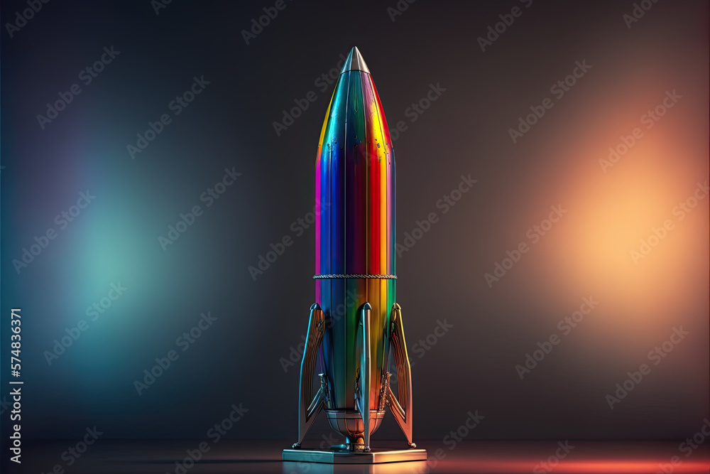 Illustration of a rocket toy.