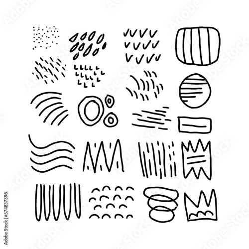 Vászonkép Abstract doodle art vector hand drawn by human