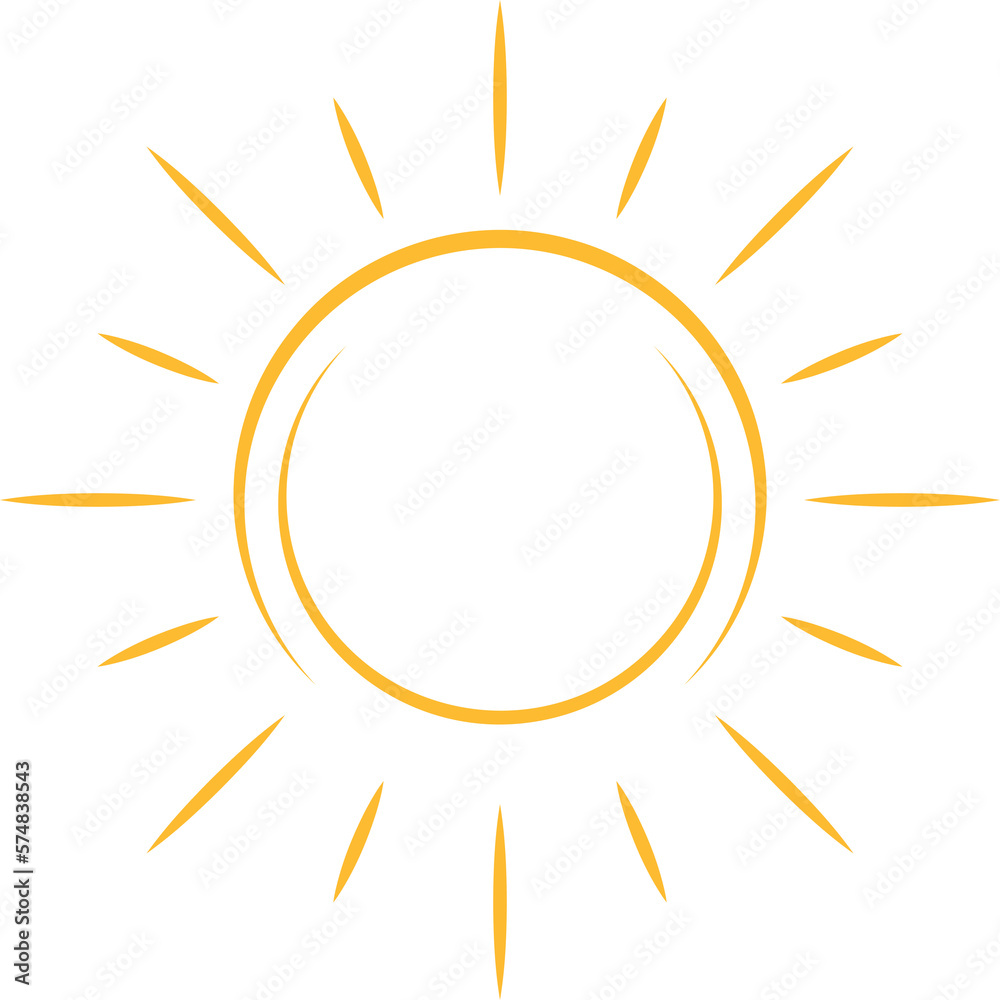 Sun icon for your web design, logo, UI. illustration