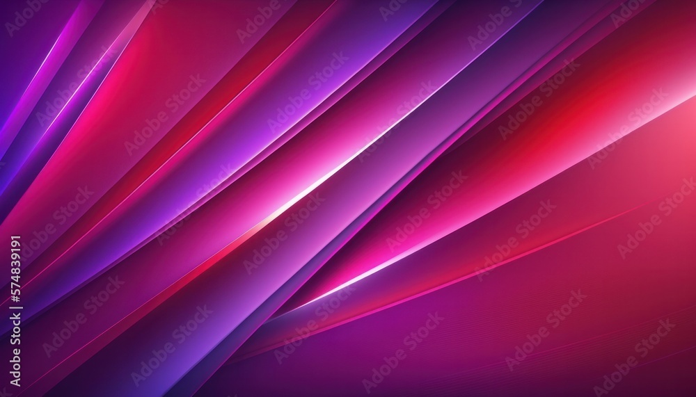 Red and Purple Gradient with Soft Light Beam diagonal lines with rim light - Futuristic Technology perfect for Desktop Banner and wallpaper - Generative AI