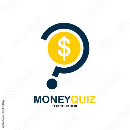 Money question logo vector design. Suitable for business, web, finance and question mark