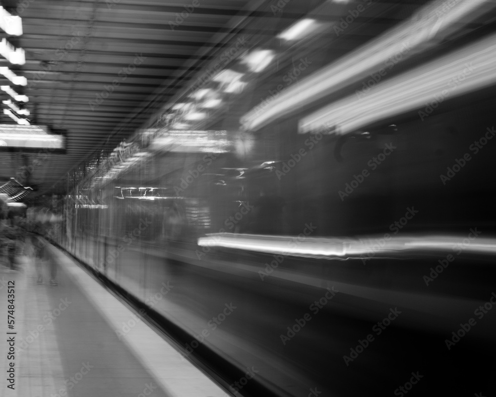 Berlin Ubahn Station in Black and White