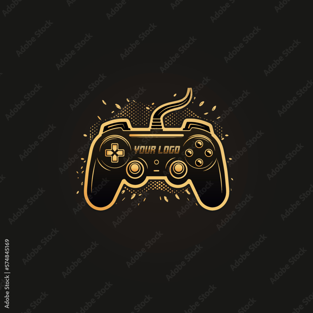 Gaming Logo, joystic playstation, gamepad logo, vector stock