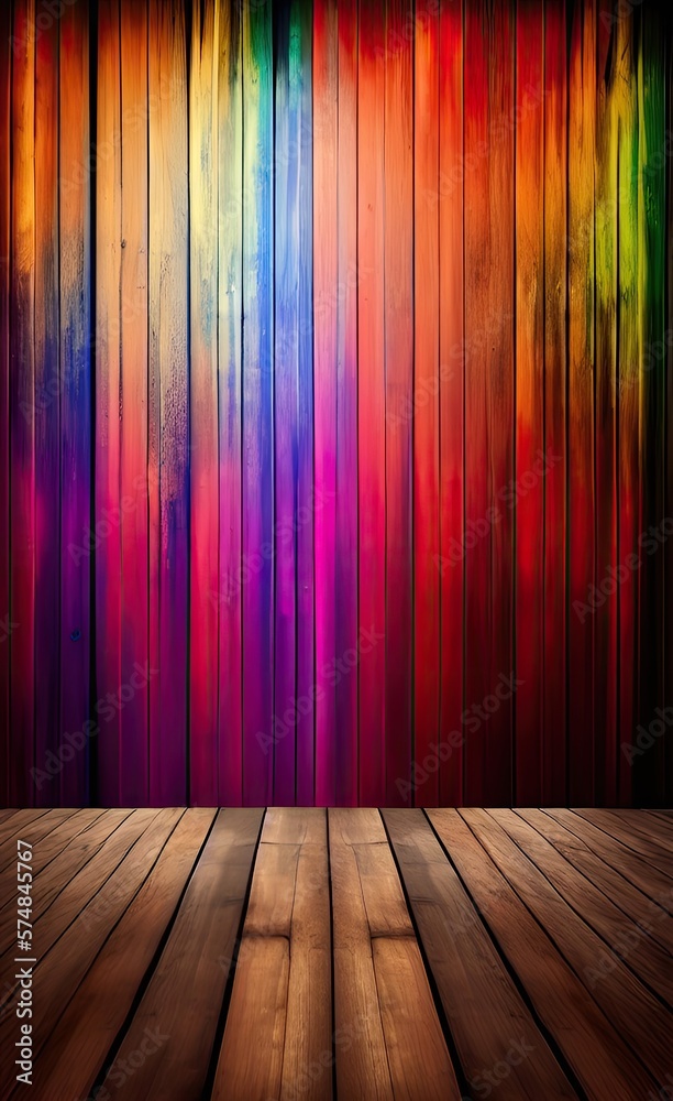 colorful wooden background, Generative AI colorful wooden background, Generative AI