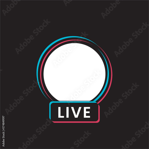 Live tiktok frame design vector eps file Adobe illustrator 