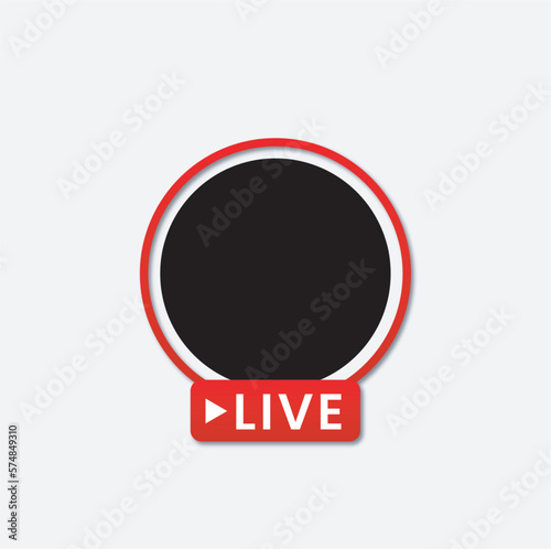 YouTube live for social media post promotion white background