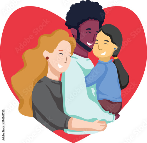 Black Lives Matter, BLM, No Racism, Statement. Young African Americans: man and woman against racism. Black citizens are fighting for equality. 