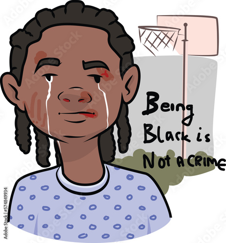 Black Lives Matter, BLM, No Racism, Statement. Young African Americans: man and woman against racism. Black citizens are fighting for equality. 