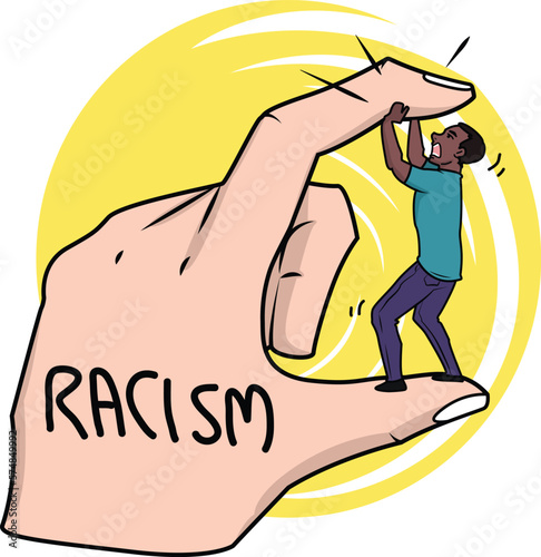 Black Lives Matter, BLM, No Racism, Statement. Young African Americans: man and woman against racism. Black citizens are fighting for equality. 