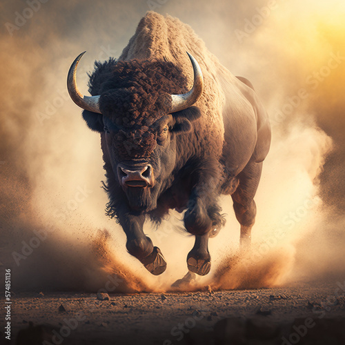 buffalo running