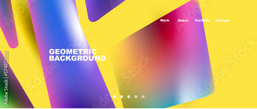 Abstract geometric landing page. Creative background for wallpaper, banner, background or web