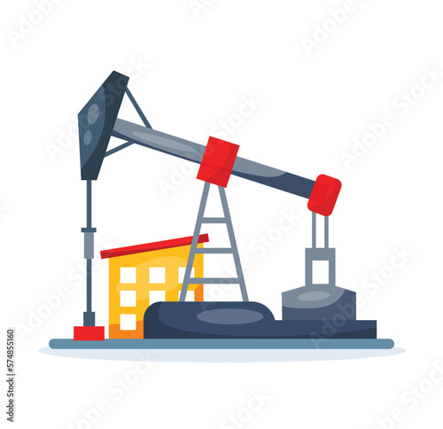 oil drill industry vector illustration