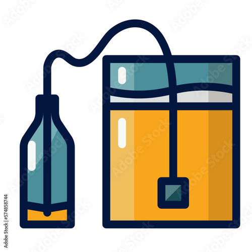 Beer bottling filled outline icon