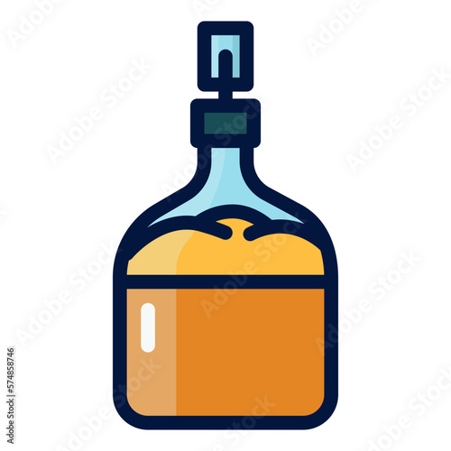 beer fermentation filled outline icon