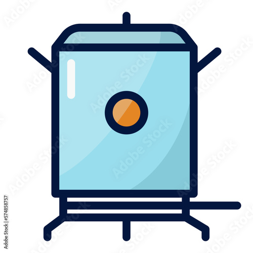 beer brewing pot filled outline icon