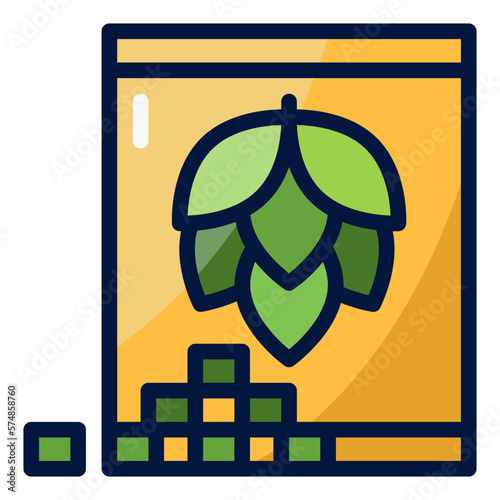 Hop pillet filled outline icon