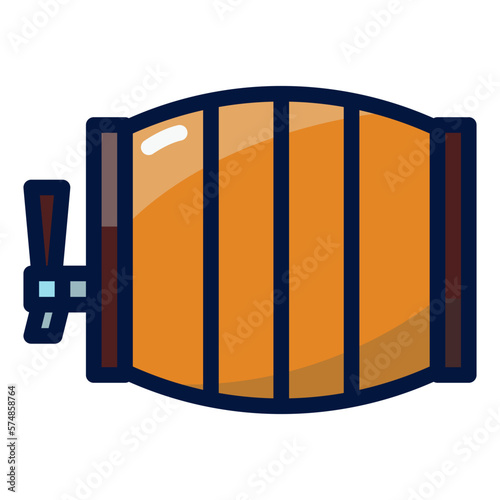 Barrel filled outline icon