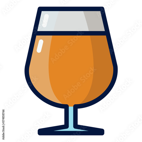 Goblet filled outline icon